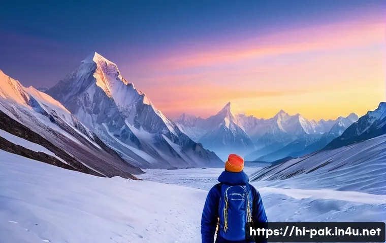 파키스탄 히말라야 트레킹 - **Prompt 1: Majestic Karakoram Dawn**
A wide, breathtaking shot of the Karakoram mountain range ...